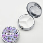 18652 personalised cherry skull purple pill box 2