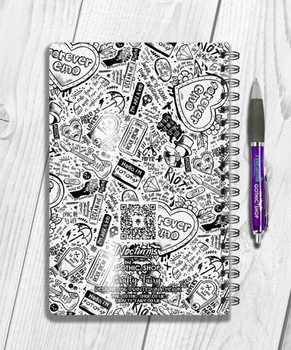 18658 personalised gothic emo a5 notebook 2