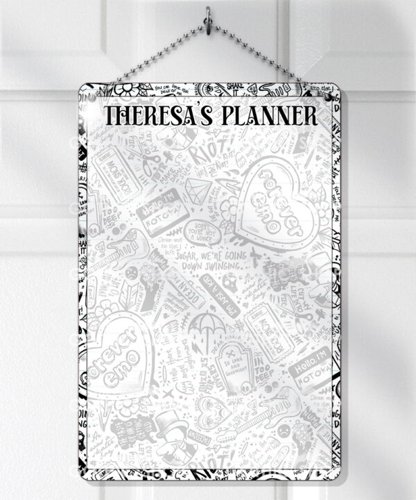 18661 personalised gothic emo metal planner 1