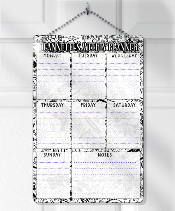 18662 personalised gothic emo metal planner 1