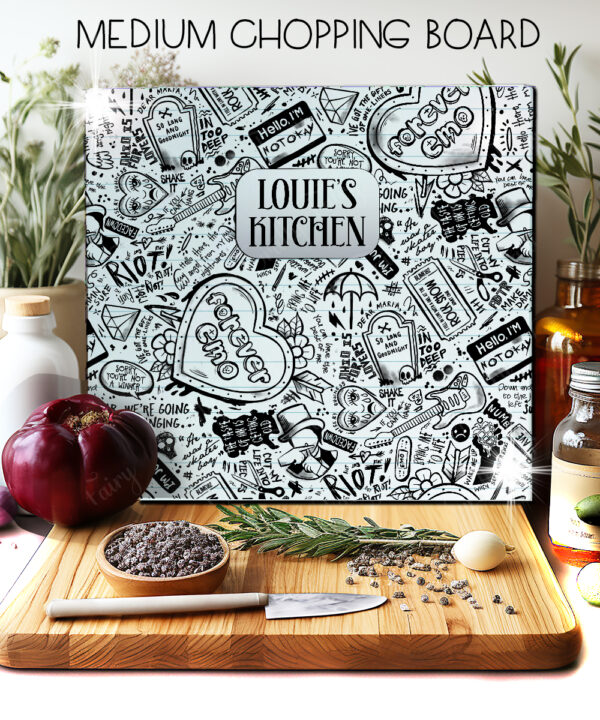 18663 personalised gothic emo chopping board 1
