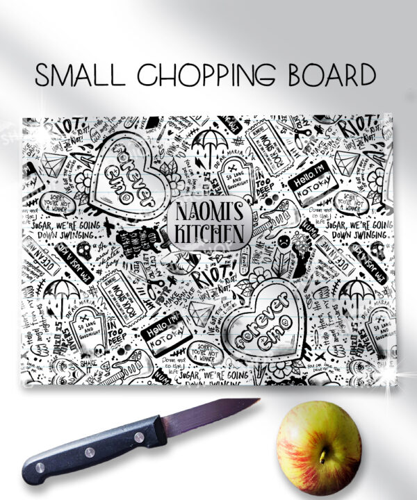 18663 personalised gothic emo chopping board 3