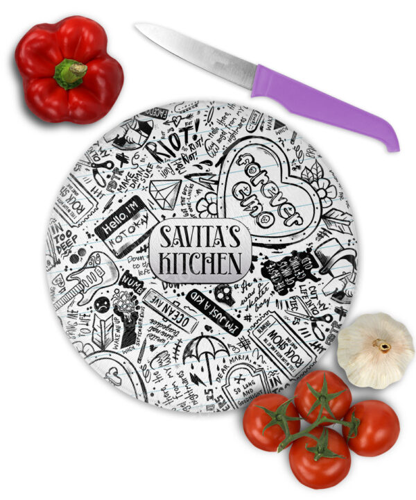 18664 personalised gothic emo chopping board 1
