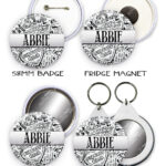 18667 personalised gothic emo keyring mirror 1