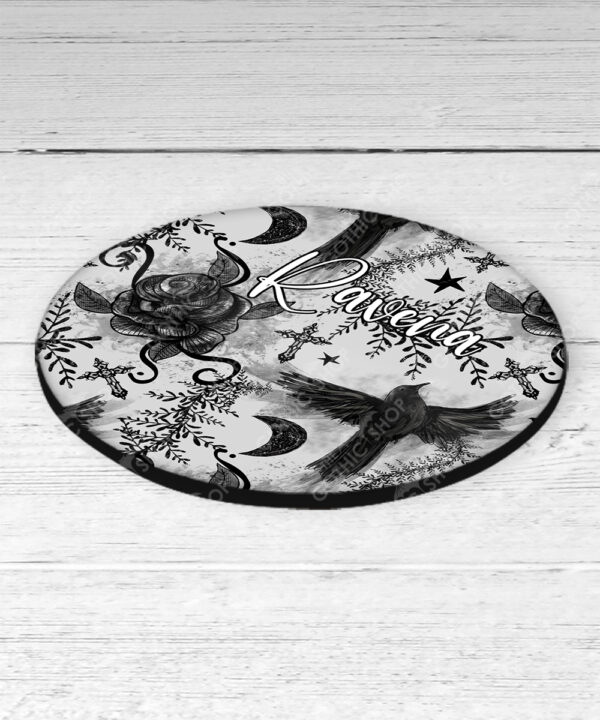 218596 personalised raven roses gothic coaster 1