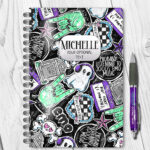 18672 personalised rock on emo notebook 1