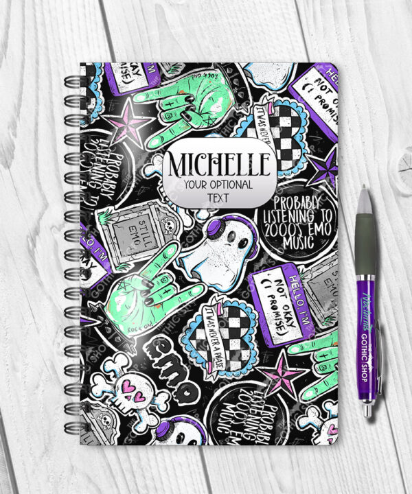 18672 personalised rock on emo notebook 1