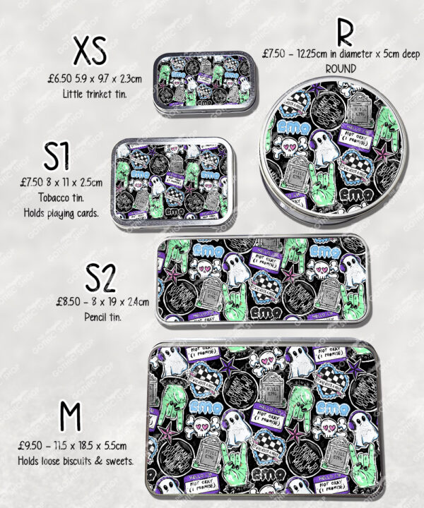 18673 personalised rock on emo storage tin 3