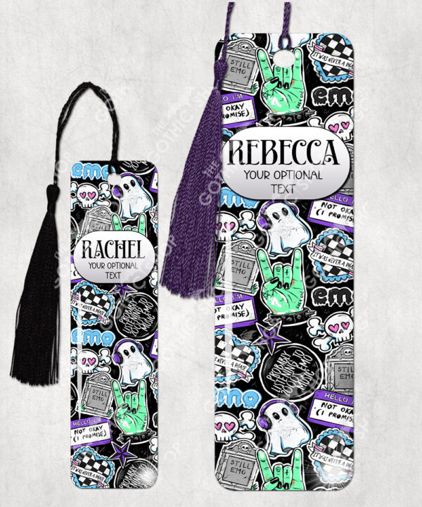 18674 personalised rock on emo bookmark 1