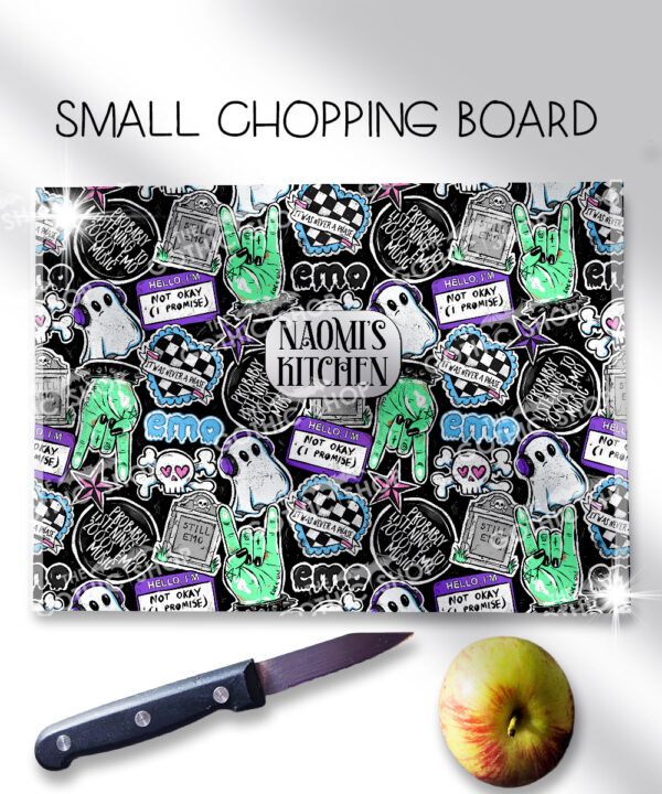 18677 personalised rock on emo chopping board 2