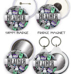18680 personalised rock on emo mirror keyring 1