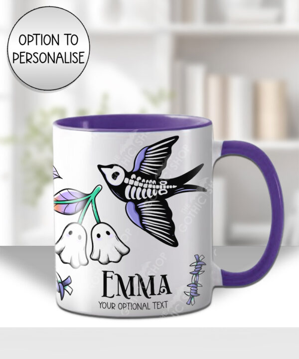 18695 personalised flash tattoo gothic mug 1