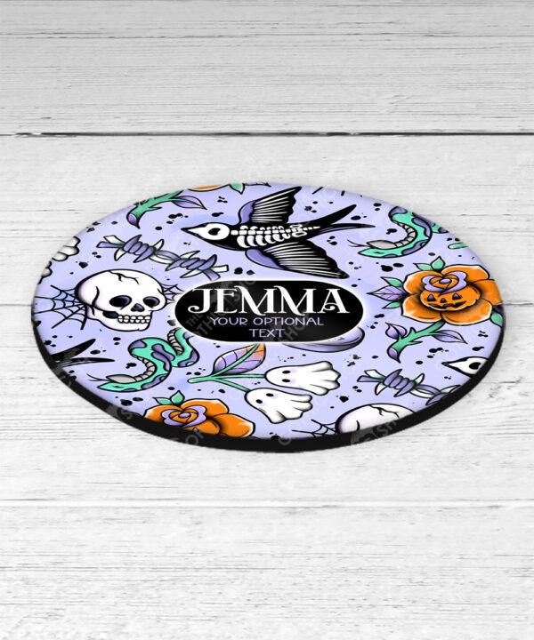 18696 personalised flash tattoo gothic coaster 2