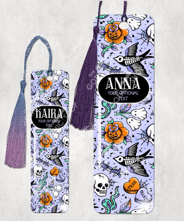 18701 personalised tattoo flash gothic bookmark 1