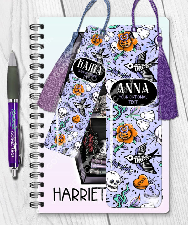 18701 personalised tattoo flash gothic bookmark 2