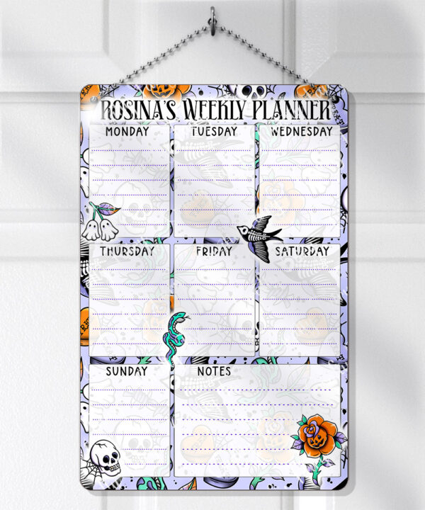 18703 personalised tattoo flash gothic weekly planner 1