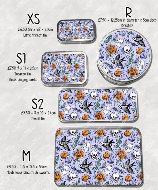 18704 personalised tattoo flash gothic storage tin 2