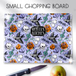 18705 personalised tattoo flash gothic chopping board 1