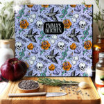 18705 personalised tattoo flash gothic chopping board 3