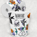 18714 personalised tattoo flash gothic plant pot 1