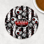 18717 personalised skelly doll gothic coaster 1