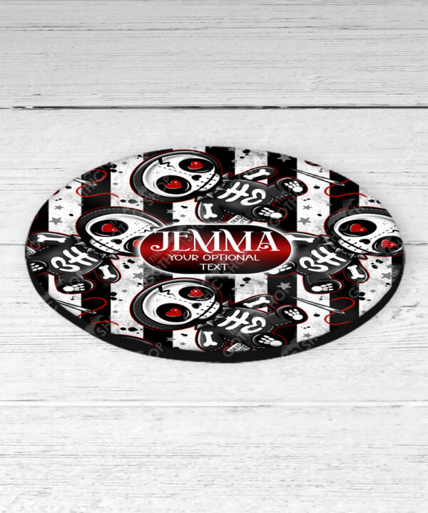 18717 personalised skelly doll gothic coaster 2