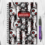 18721 personalised skelly doll gothic notebook 1