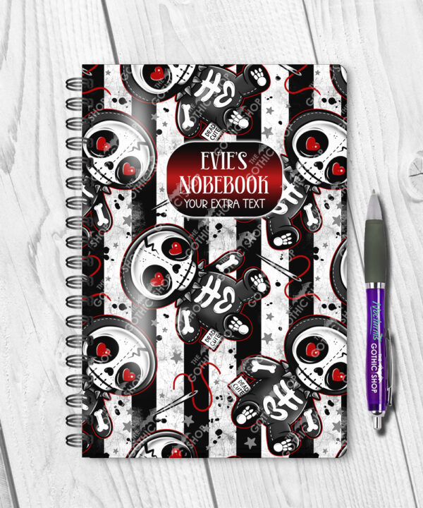 18721 personalised skelly doll gothic notebook 1