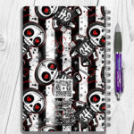 18721 personalised skelly doll gothic notebook 2