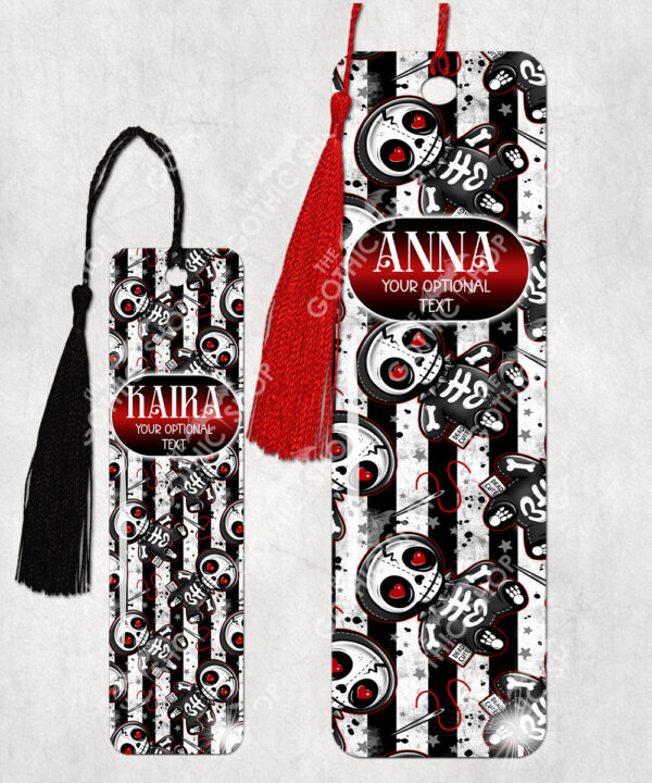 18722 personalised skelly doll gothic bookmark 1