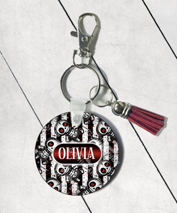 18727 personalised skelly doll gothic keyring 1