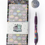 pumpkins & bats to do list slim tall gothic halloween notepad