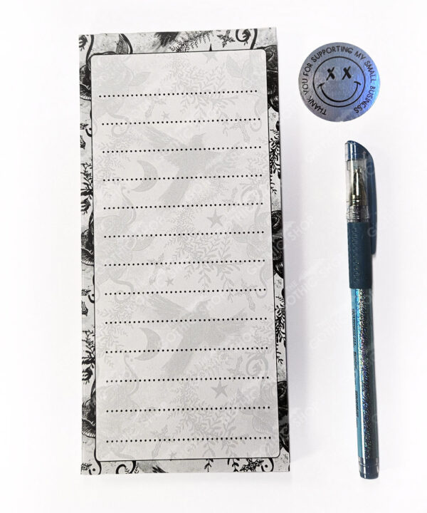 18733 ravens roses gothic slimi notepad 1