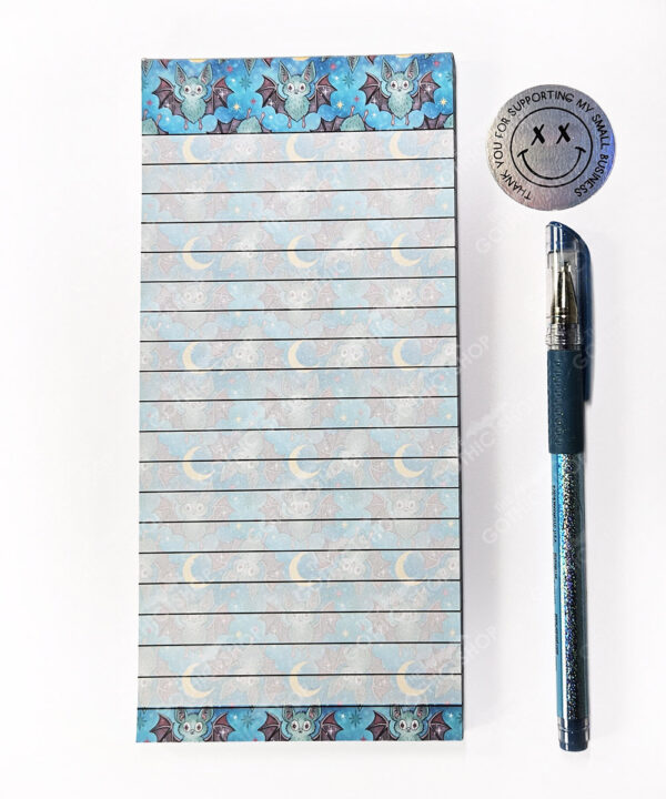 18734 kawaii bats gothic slimi notepad 2