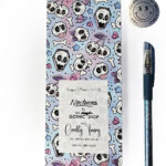 18735 cherry skull coffins gothic slim notepad 5
