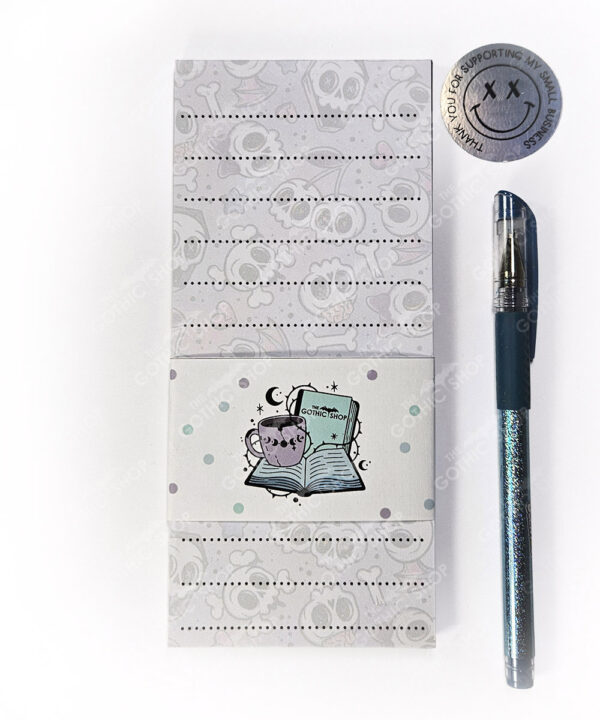 18736 cherry skull coffins gothic slim notepad 1
