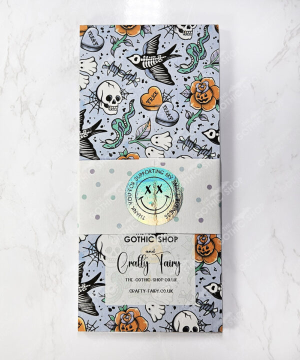 18737 cherry skull coffins gothic slim notepad 3