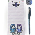 18741 creepy dolls gothic slim notepad 1