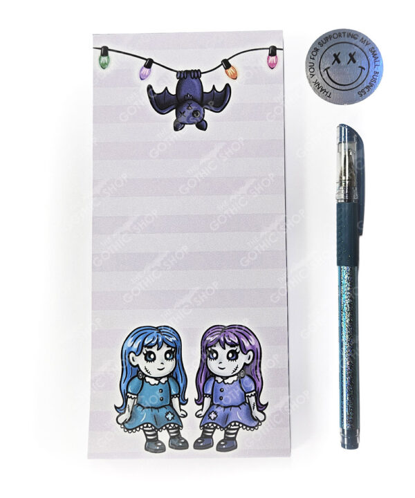 18741 creepy dolls gothic slim notepad 1