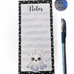 18742 rabbit ghosts gothic slim notepad 1