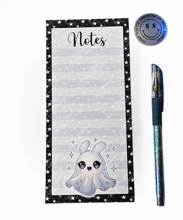 18742 rabbit ghosts gothic slim notepad 1