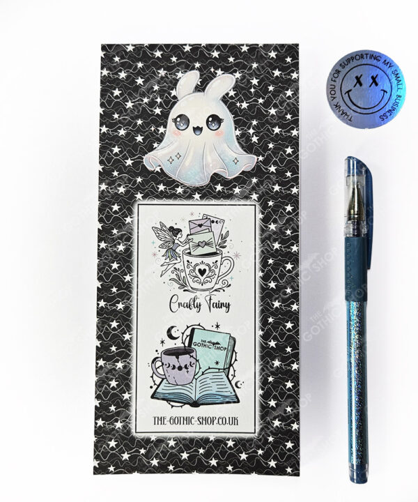 18742 rabbit ghosts gothic slim notepad 3