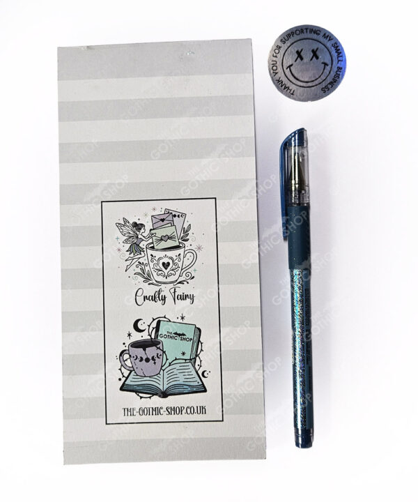 18749 bats notes grey gothic slim notepad 3
