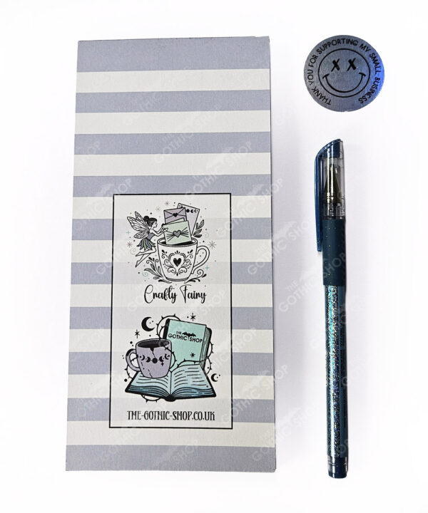 18751 bats notes purple gothic slim notepad 3