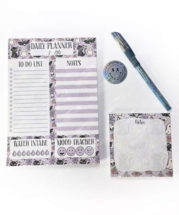 18753 cats ghosts purple a5 gothic notepad 1