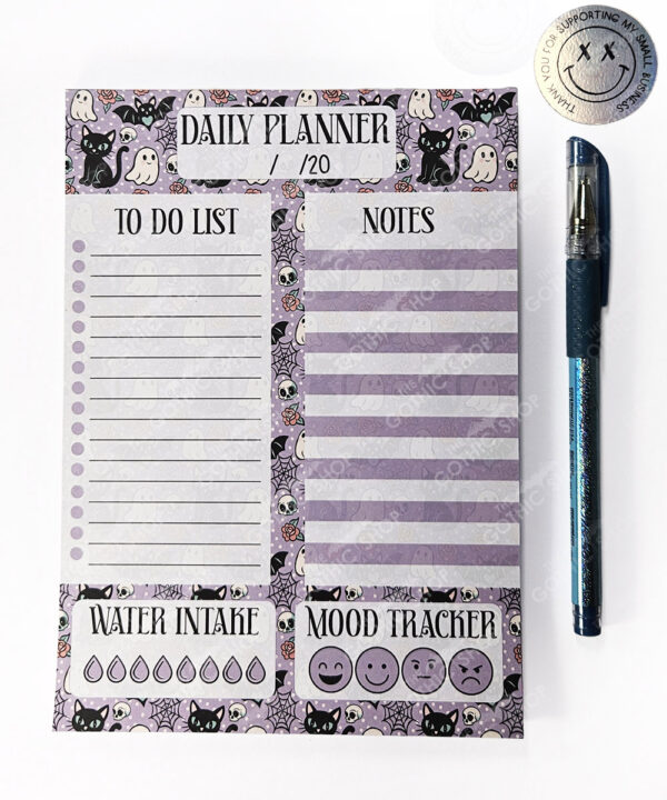 18753 cats ghosts purple a5 gothic notepad 2