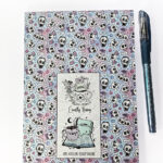 18755 cherry skulls a5 gothic notepad 3