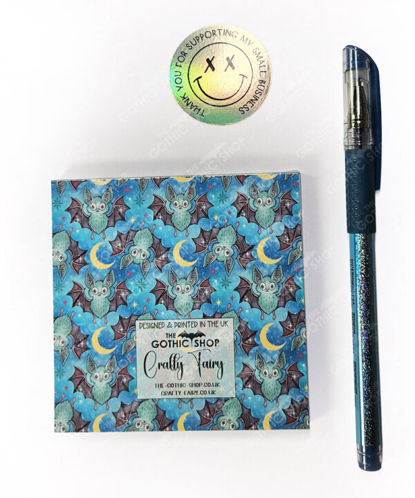 18761 cute bats mini gothic notepad 3