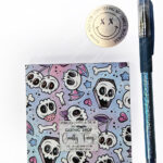 18764 cherry skulls mini gothic notepad 3