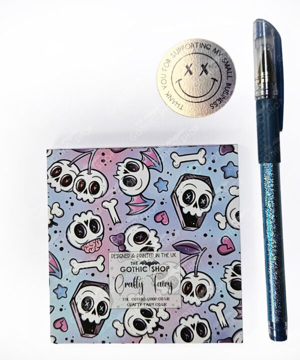 18764 cherry skulls mini gothic notepad 3